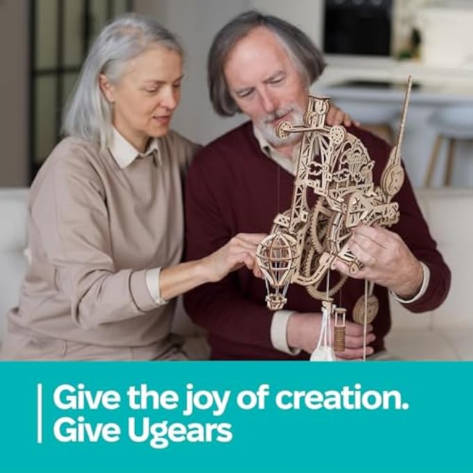 WOODEN 3D PUZZLES FOR ADULTS AERO CLOCK - MECHANICAL PUZZLES FOR ADULTS, WALL 3D CLOCK PUZZLE WITH PENDULUM MODEL KIT - DIY MINIATURE KIT CRAFTS GIFT FOR BIRTHDAY - 320 PCS - Image 3